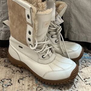UGG Cream and Tan Winter Boots